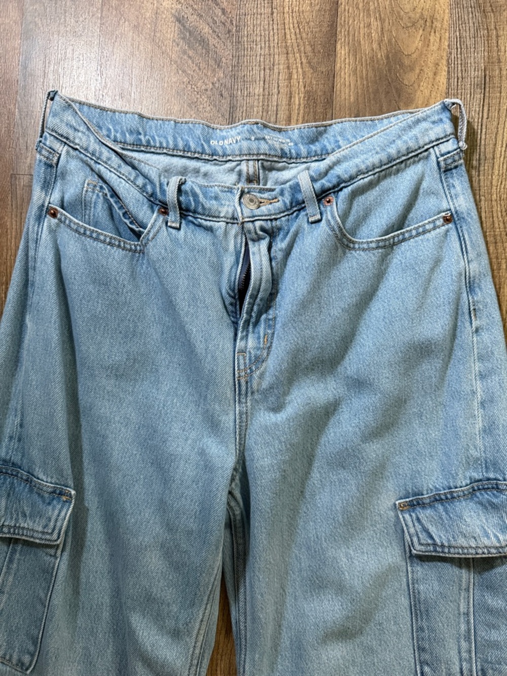 Old Navy Light Blue Denim Cargo Jeans